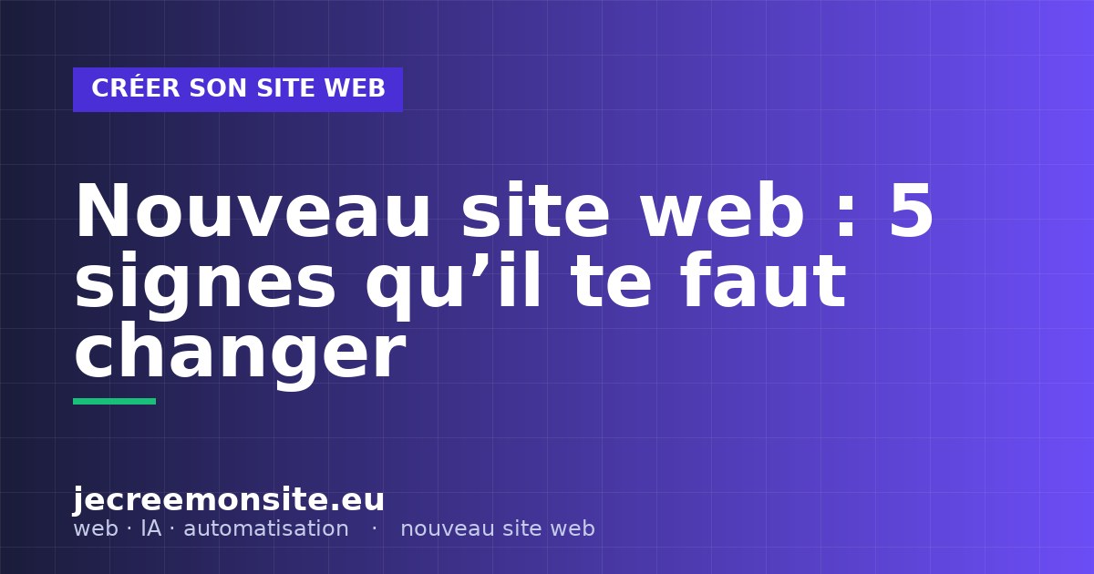 nouveau site web