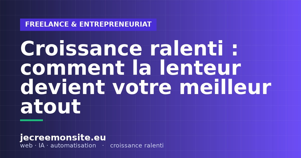 croissance ralenti