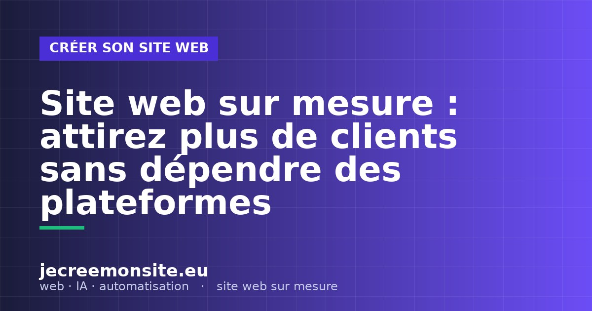 site web sur mesure