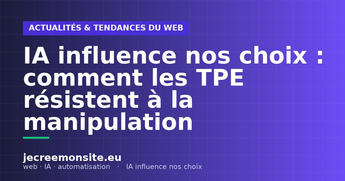 IA influence nos choix