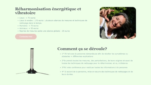 Site de Maryse Depoorter, réharmonisation énergétique et vibratoire