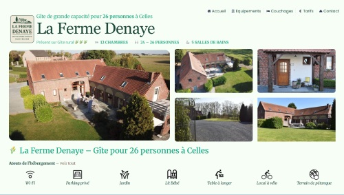 Site La Ferme Denaye, gîte de grande capacité à Celles